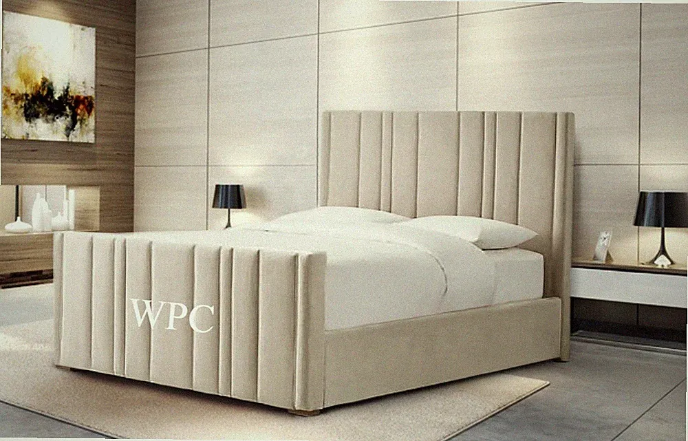 Designer Plüsch Samt Madrid Bett, Designer Paneelbett, Polsterbett, Bettgestell
