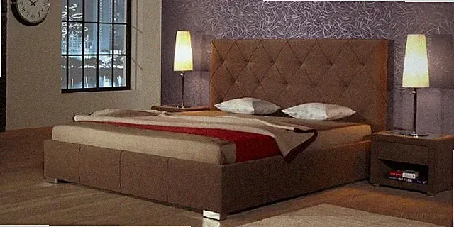 Designer Polster Doppelbett Betten Bett Schlafzimmer Ehebett Lederbett Neu 2700