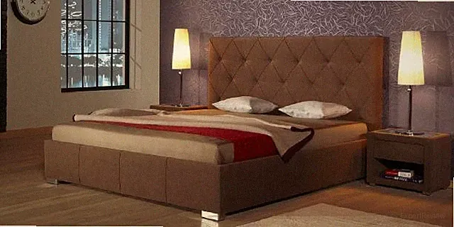 Designer Polster Doppelbett Betten Bett Schlafzimmer Ehebett Lederbett Neu 2700