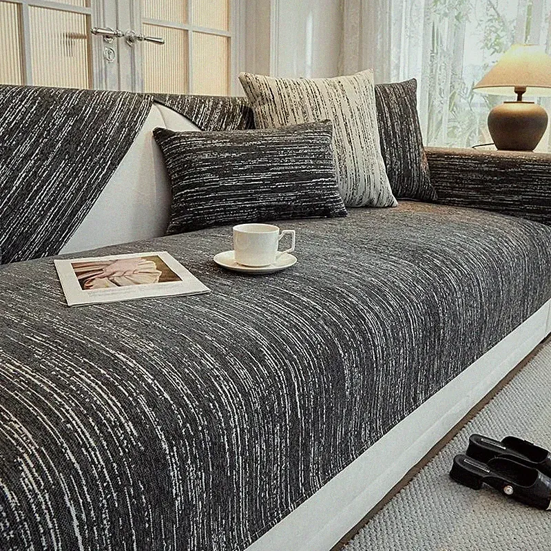 Dicke Cord Couchbezüge Sofa Kissen Schoner Handtuch Staubdicht L-Form Bezug