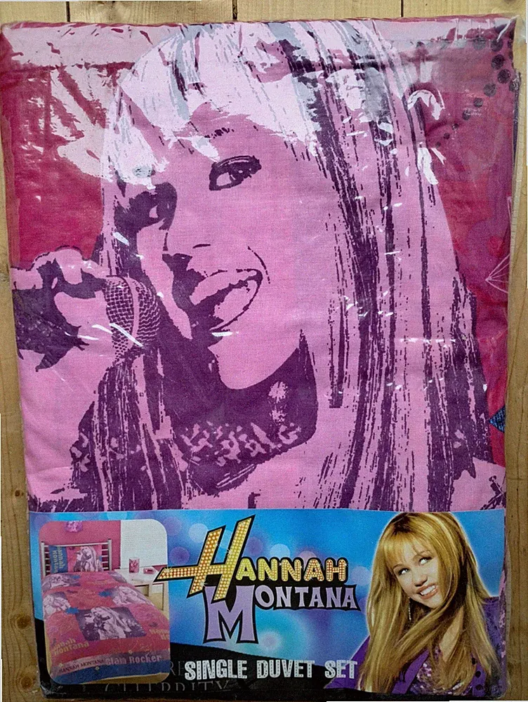 Disney Hannah Montana Golden Glam Single Duvet Set Bettwäsche Miley Cyrus Original