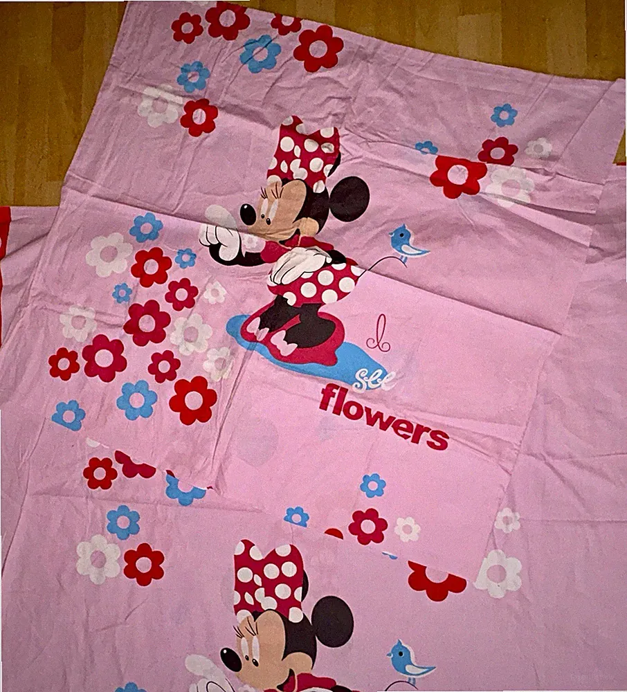 Disney Minnie Maus Bettwäsche Set 100x135 Baumwolle, Kinderbettwäsche Vintage