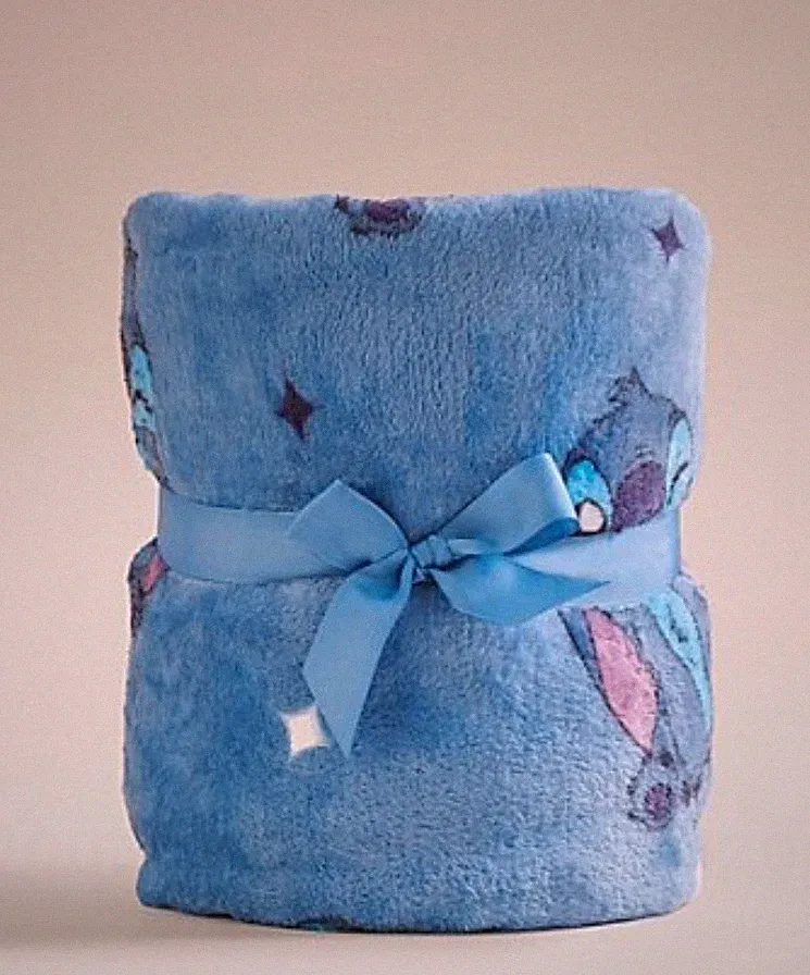 Disney Stitch Fleecedecke blau - 150 cm x 120 cm nagelneu mit Etikett