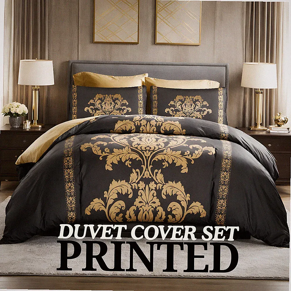 Doppel Bettbezug Set King Size Wende Luxus Steppdecke Bezug Set Bettwäsche Set