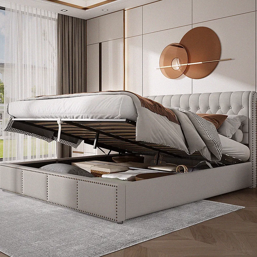Doppelbett 180x200 cm mit Lattenrost Jugendbett Ehebett Polsterbett Bettkasten
