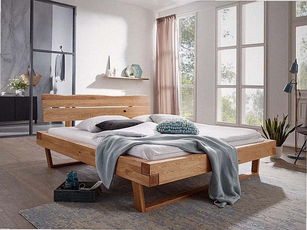 Doppelbett 180x200cm Massivholz Bett Wildeiche massiv geölt NEU OVP!!!