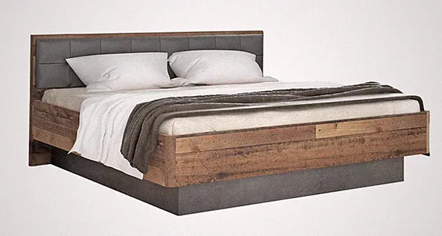 Doppelbett CLIF 180 x 200 cm Optik: Old Wood Vintage von Forte