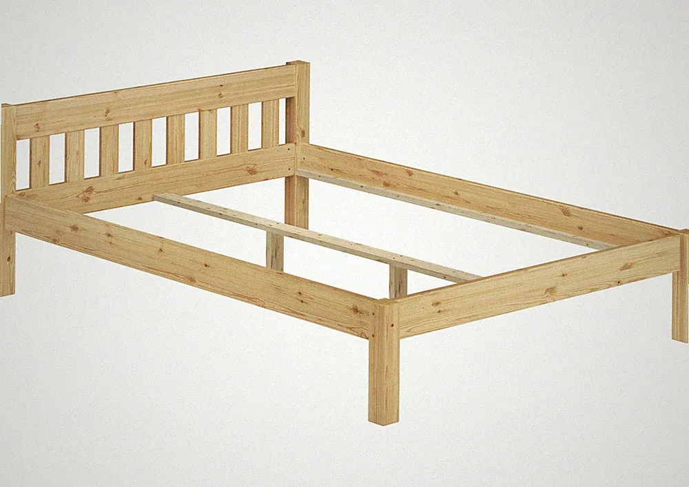 Doppelbett Ehebett Futonbett 180x200 Kiefer massiv ohne Lattenrost Jugendbett