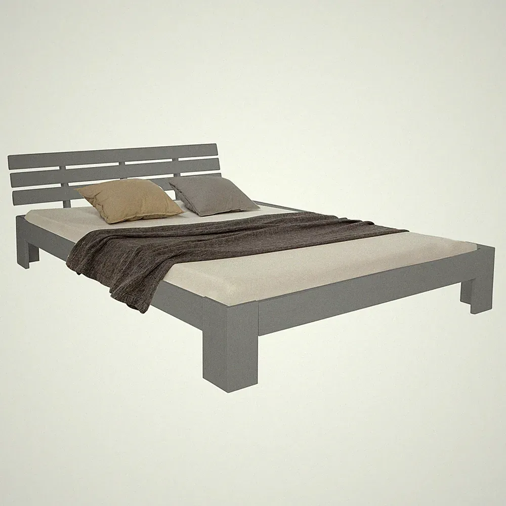 Doppelbett Holzbett Futonbett 180x200 cm Lattenrost Bett Bettgestell Homestyle4u