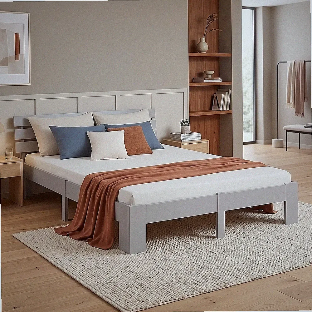 Doppelbett Holzbett Futonbett 180x200 cm Lattenrost Bett Bettgestell Homestyle4u