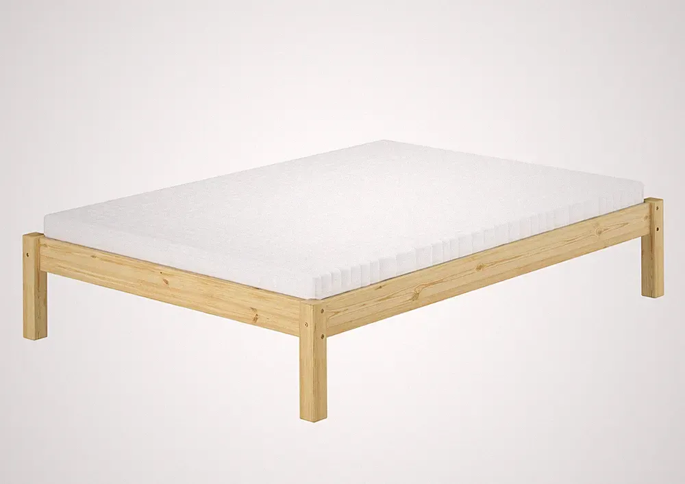 Doppelbett Massivholzbett Kiefer natur 140x200 Futonbett Jugendbett Holzbett