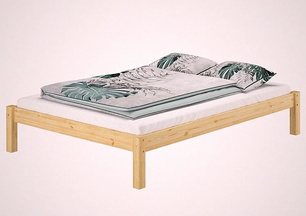 Doppelbett Massivholzbett Kiefer natur 140x200 Futonbett Jugendbett Holzbett