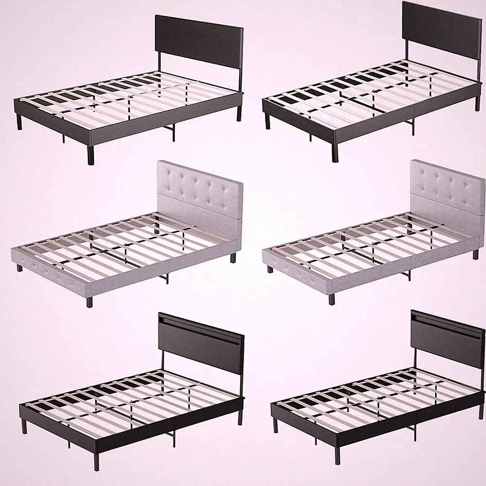 Doppelbett mit Stauraum Polsterbett Bettgestell mit Lattenrost Modern