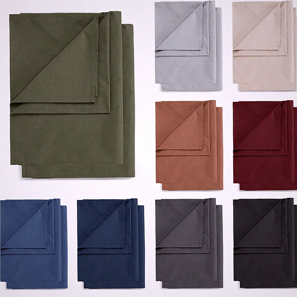 DOPPELPACK Bettlaken ohne Gummizug 100% RENFORCE BAUMWOLLE Haustuch Betttuch