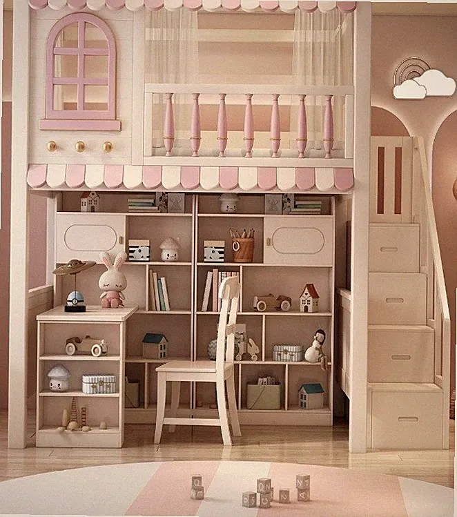 Doppelstockbett Hochbett Kinderbett Etagenbett Jugendbett Bett Holzbett
