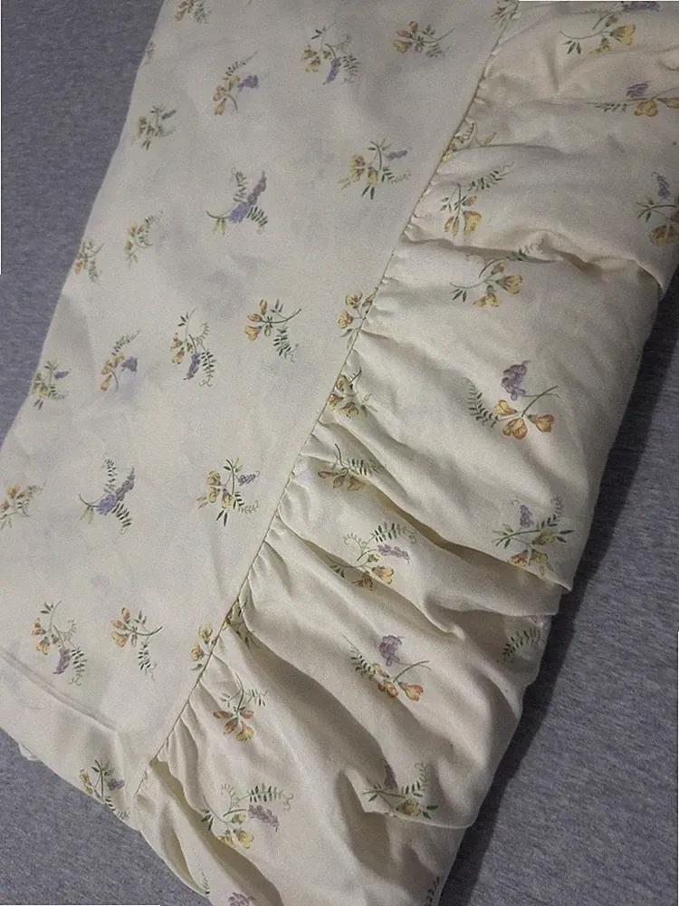 DORMA Meadow Floral Double Size Spannbettlaken Volant Vintage