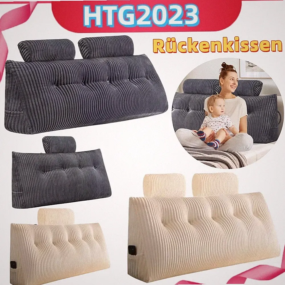 Dreieckiges keilförmiges Rückenkissen Bett Sofa, Palettenkissen, Lounge Kissen