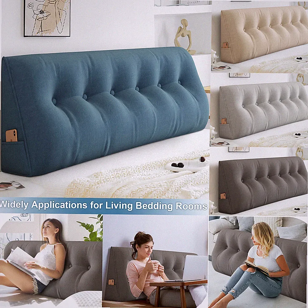 Dreieckiges Keilförmiges Rückenkissen Lendenkissen Lesekissen für Bett und Sofa