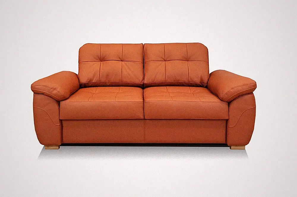 Echtleder 2-er Sofa Oxford Pik aus Naturleder Leder Couch Glamour Ledersofa