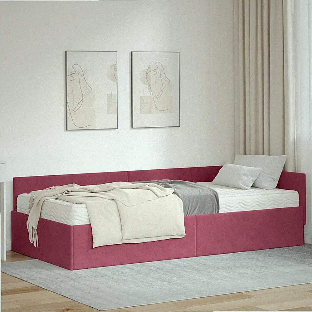 Eckbettgestell mit Matratze Jugendbett Tagesbett Couchbett Tagessofa Bettgestell