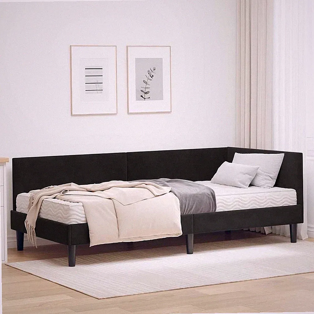 Eckbettgestell mit Matratze Polsterbett Schlafsofa Tagesbett Couchbett Betten