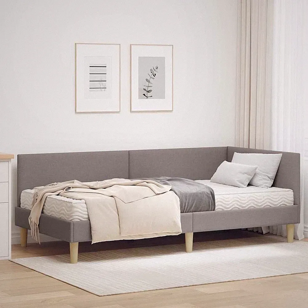 Eckbettgestell mit Matratze Tagesbett Bettrahmen Eckbett Schlafsofa Daybed
