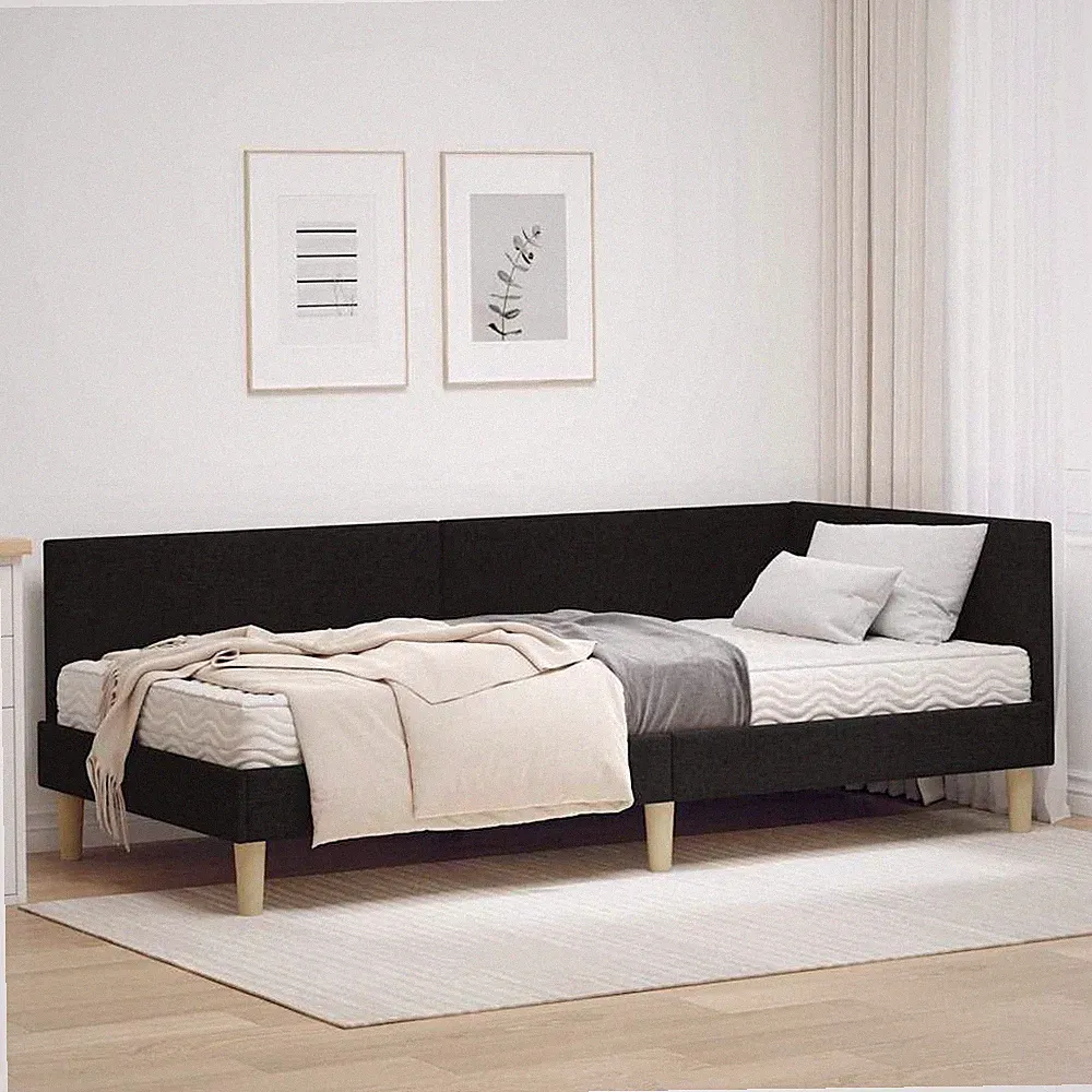 Eckbettgestell mit Matratze Tagesbett Eck Bettrahmen Eckbett Daybed Gästebett