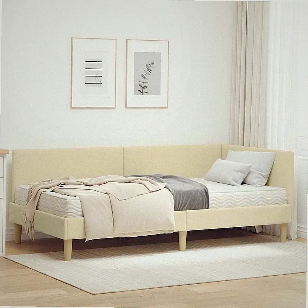 Eckbettgestell mit Matratze Tagesbett Eck Bettrahmen Eckbett Daybed Gästebett