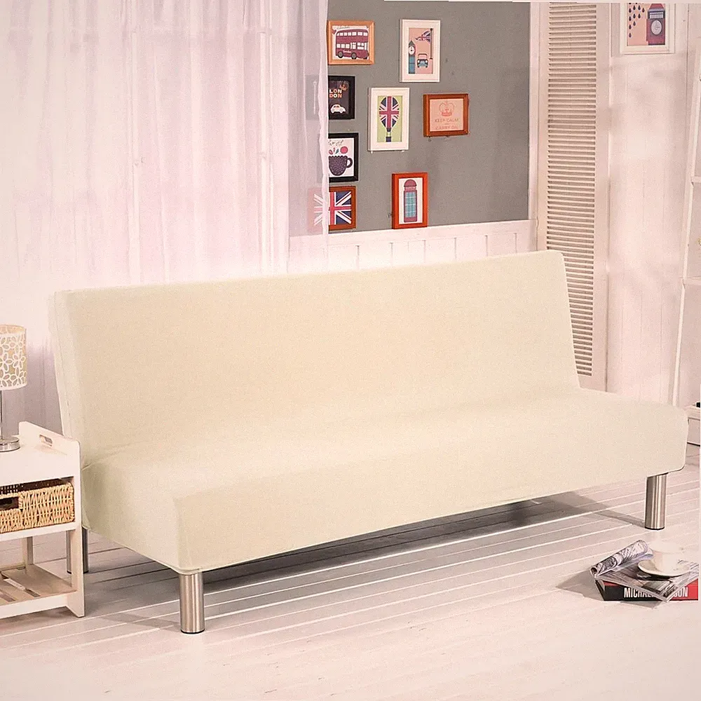 Einfarbiger Armloser Schlafsofa Bezug Polyester Spandex Stretch Futon Schonbezug Pr