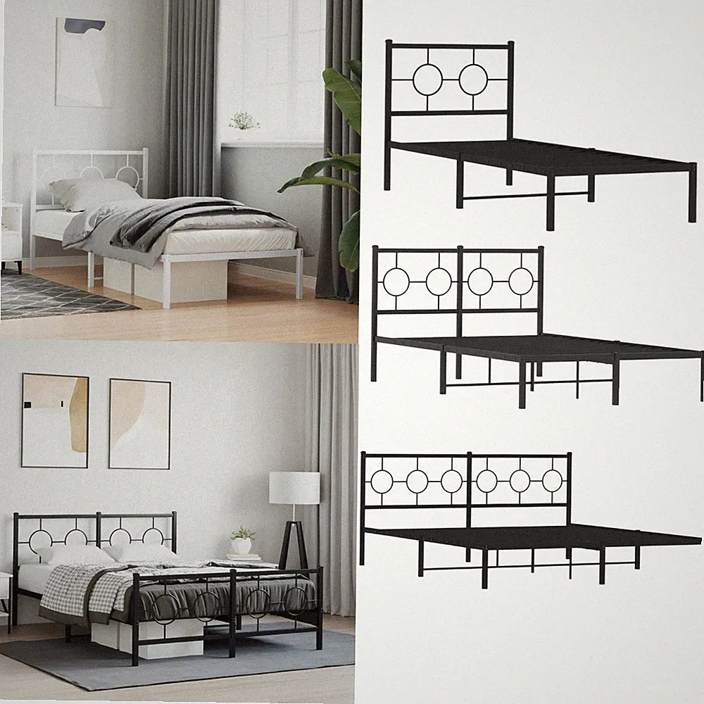 Einzelbett Bettgestell Metall Singlebett Gästebett Bettrahmen Bett Doppelbett