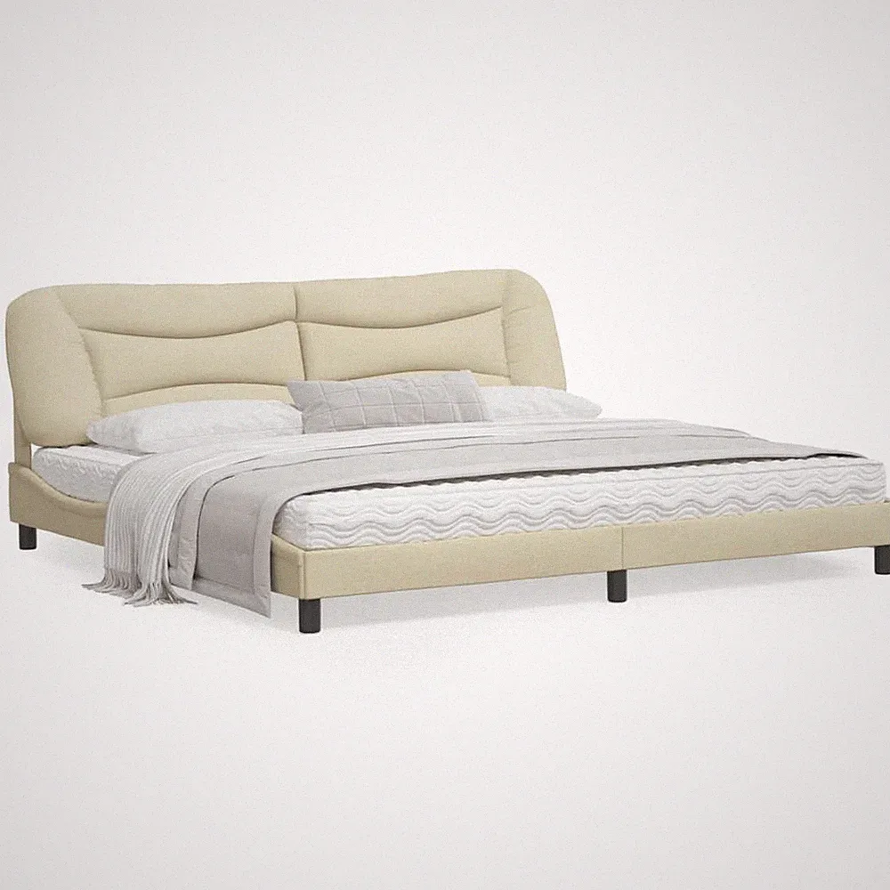 Einzelbett Bettgestell Singlebett Gästebett Bett mit LED ohne Matratze Stoff