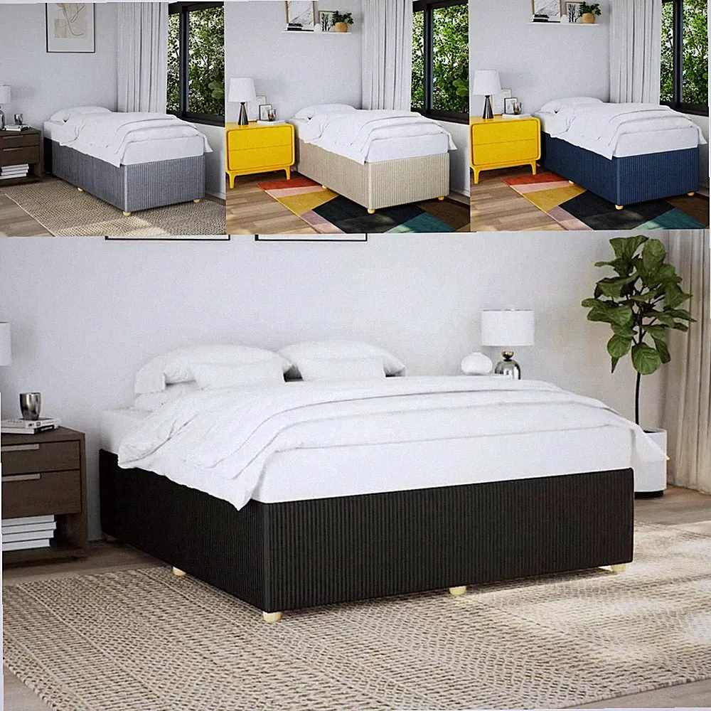 Einzelbett Bettgestell Singlebett Gästebett Bettrahmen Bett ohne Matratze Stoff
