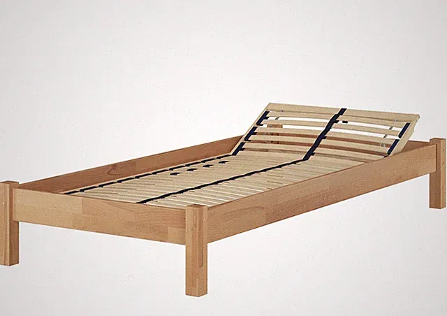 Einzelbett Bettrahmen 90x200 Futonbett Holzbett Buche massiv Zubehör wählbar