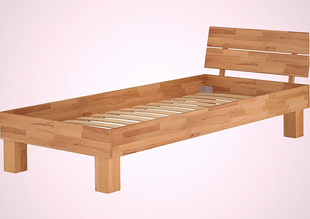 Einzelbett Buche natur 100x200 Futonbett Jugendbett Massivholzbett Holzbett