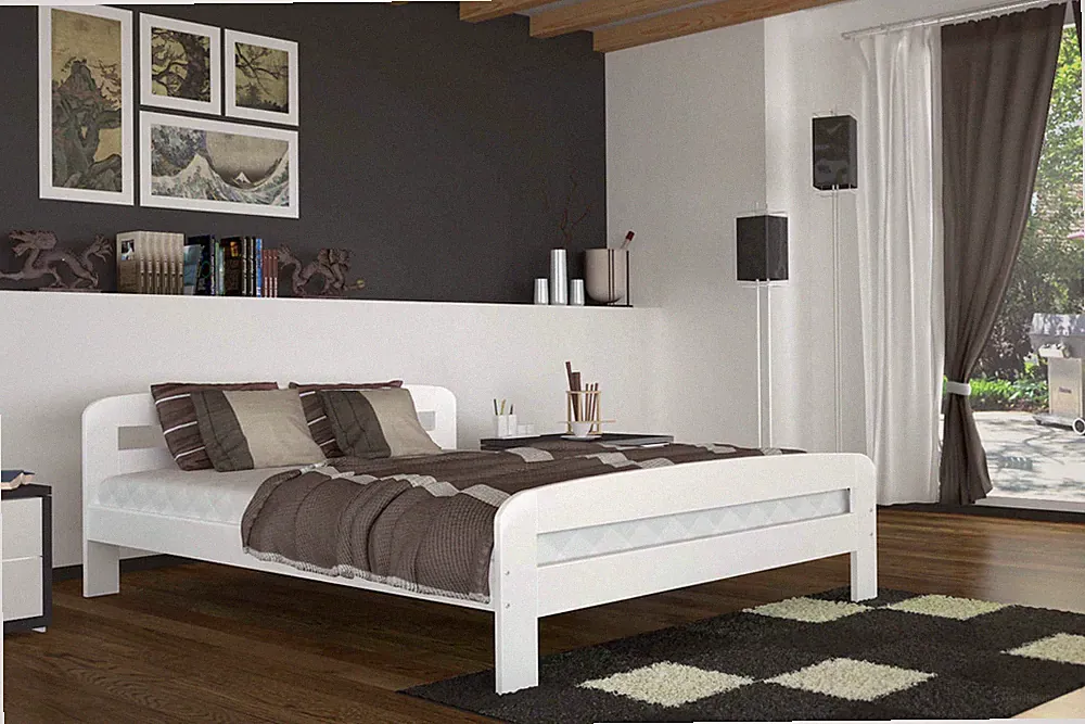 Einzelbett Doppelbett mit Matratze Lattenrost 90-180x200 Holz/MDF DALLAS Auswahl