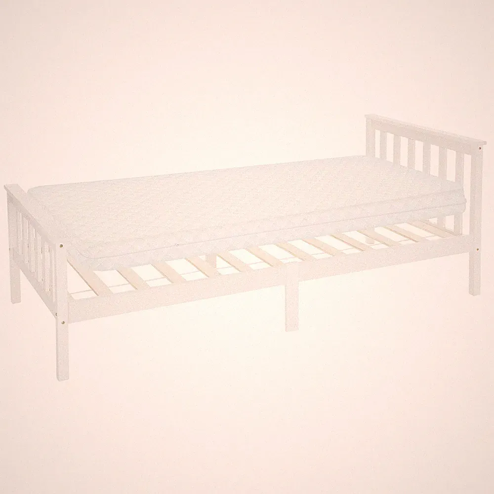 Einzelbett Jugendbett mit Lattenrost und Matratze Holzbett Kinder Bett 90x200 cm
