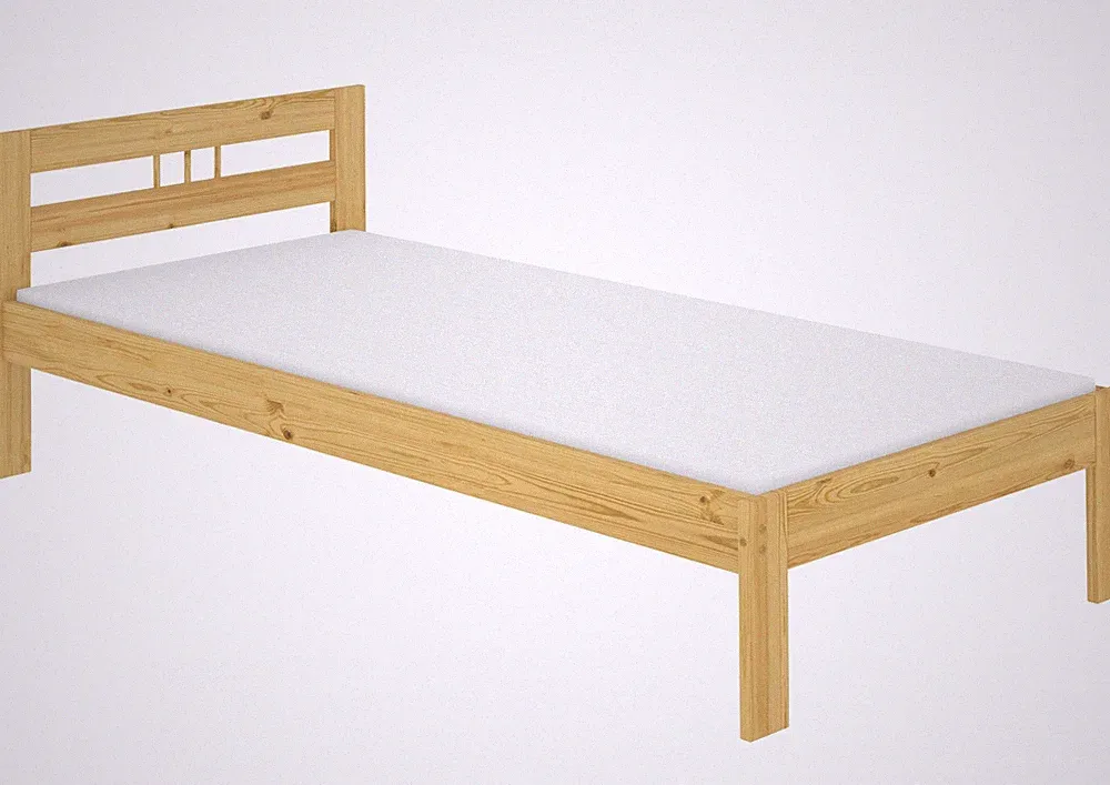 Einzelbett Massivholz 100x200 Jugendbett Futonbett Rollrost Matratze Gästebett