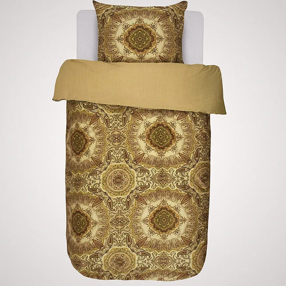 Essenza Bettwäsche Cadiz Gold Gelb Ornamente orientalisch Paisley Satin