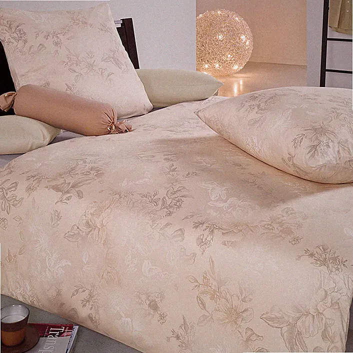 Estella Mako Jersey Bettwäsche 135x200 Freda natur beige Ornamente 6785-230