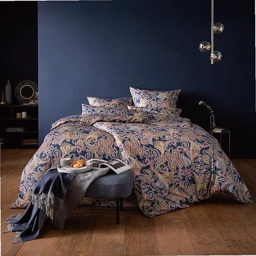 Estella Mako Jersey Bettwäsche 155x220 Ornelio marine Paisley bunt 6371-270
