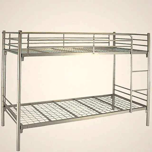 Etagenbett 900 x 2000 mm Silber ohne Herabfallgitter und Leiter 710550