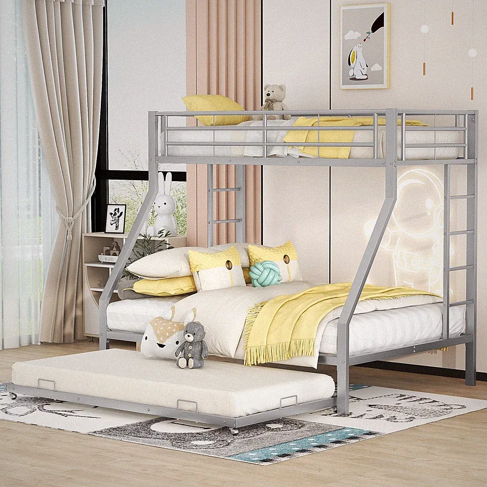 Etagenbett 90x200 140x200CM Ausziehbar Kinderbett Doppelstockbett mit Leiter