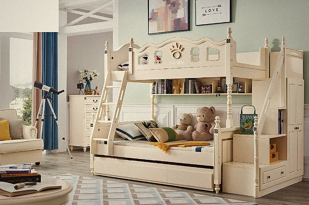 Etagenbett Bett Doppelstock Hochbett Kinder Betten Holz Klassische Möbel Zimmer