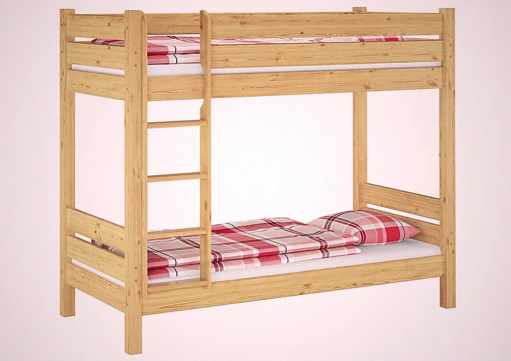 Etagenbett extra stabil Massivholz Kiefer natur 80x220 Hochbett Zubehör variabel