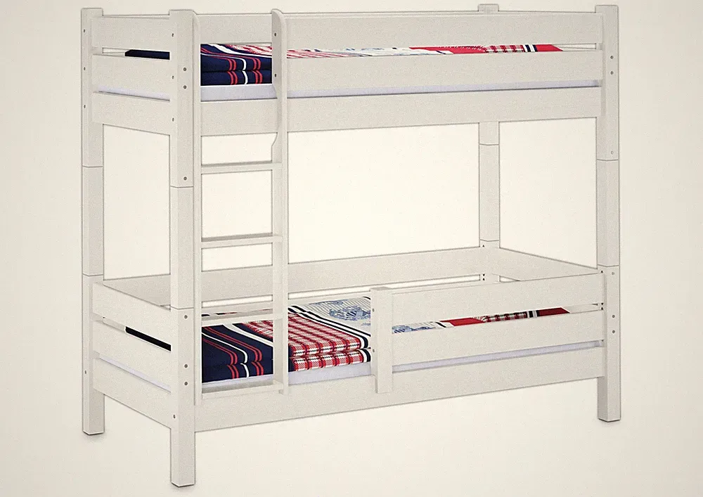 Etagenbett für Erwachsene wählbares Zubehör 80x200 weiß Nische 100 teilbar
