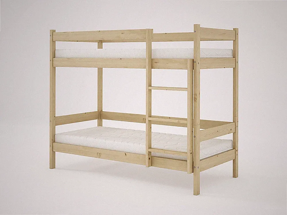 Etagenbett Holzbett für 2 Personen Hochbett 90x200 cm Stockbett Kinderbett
