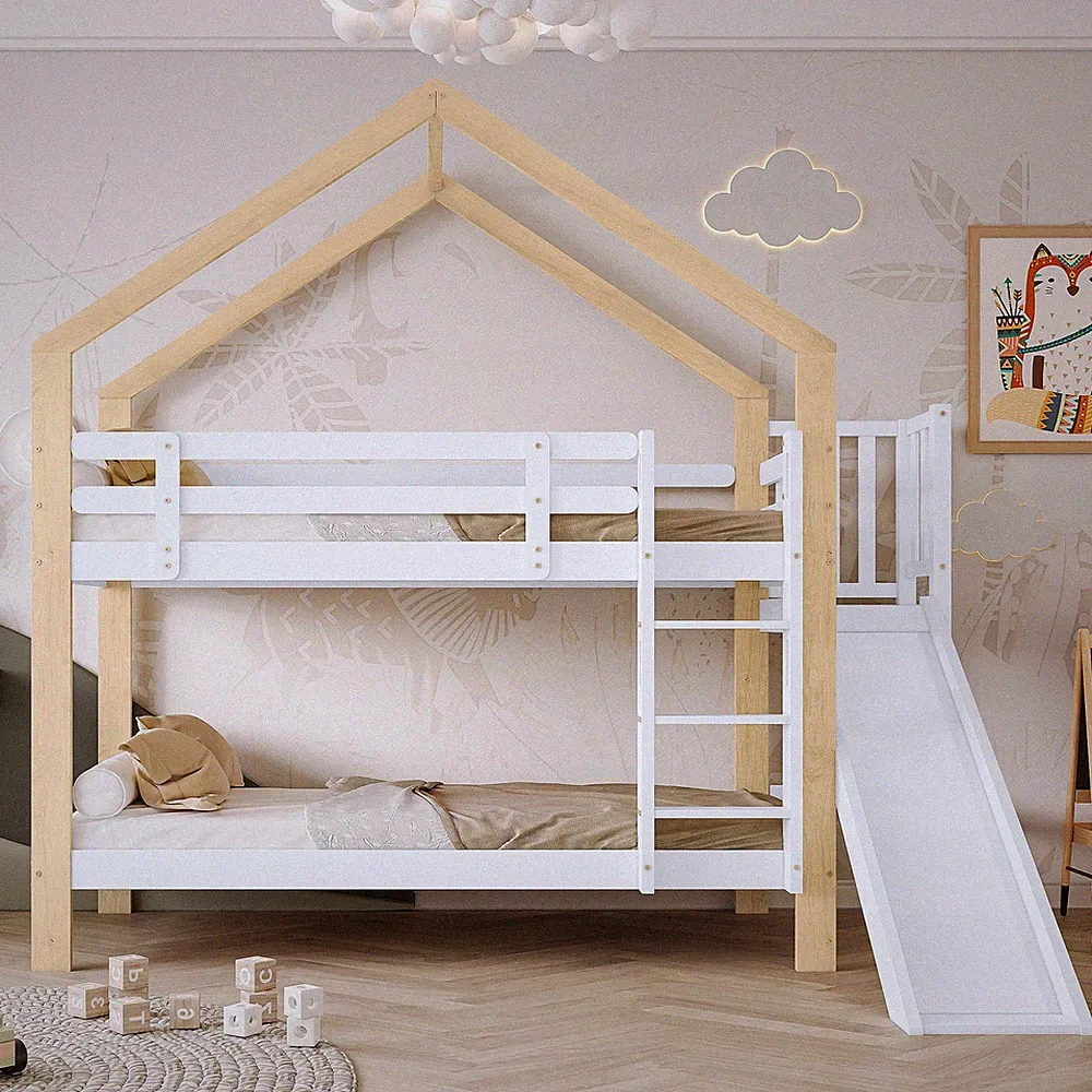 Etagenbett Jugendbett Einzelbett Bettgestell Hausbett Kinderbett Betten 90x200cm