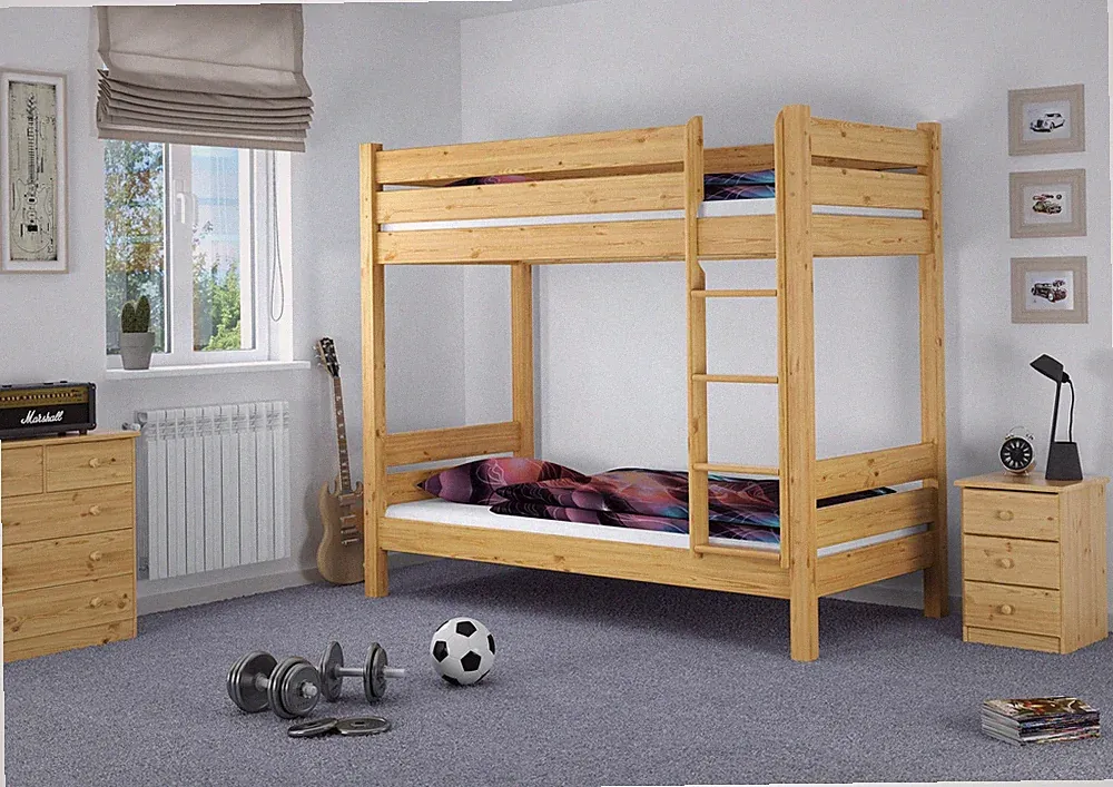 Etagenbett Kiefermassivholz 100x200 Stockbett teilbar Zubehör wählbar Etagenbett