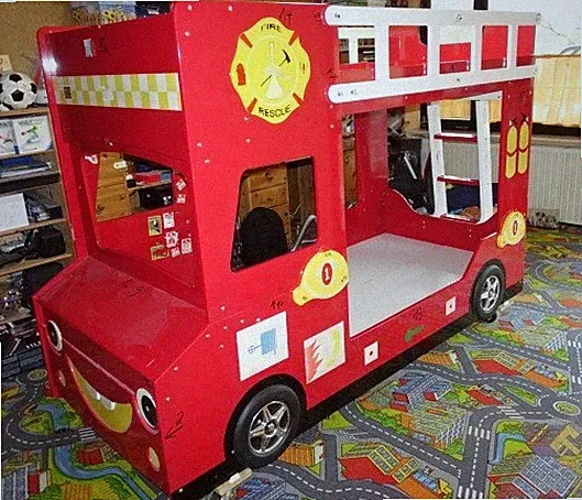 Etagenbett Kinder Feuerwehr, hochglanz, stabil, gebraucht, Lieferung 25€/100km