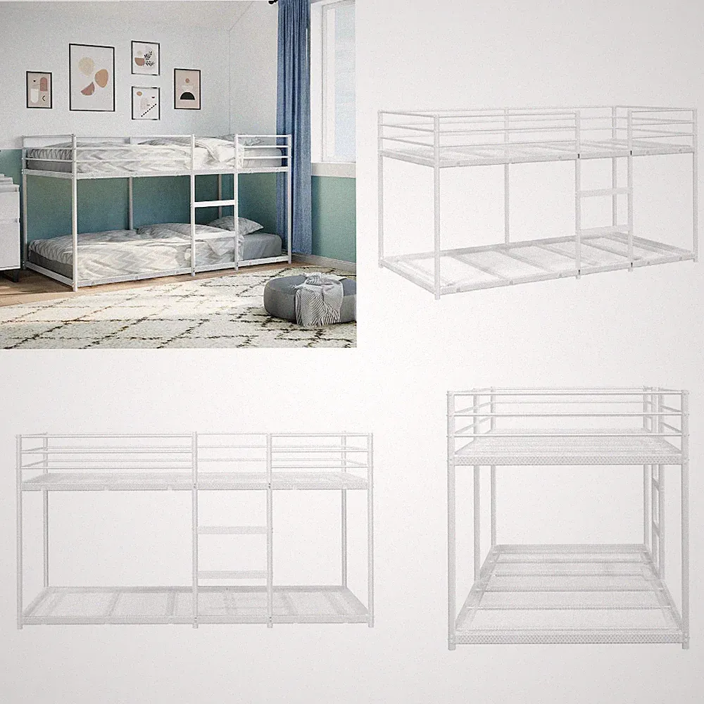 Etagenbett Kinder Hochbett Bett Doppel Stockbett Spielbett ohne Matratze Stahl